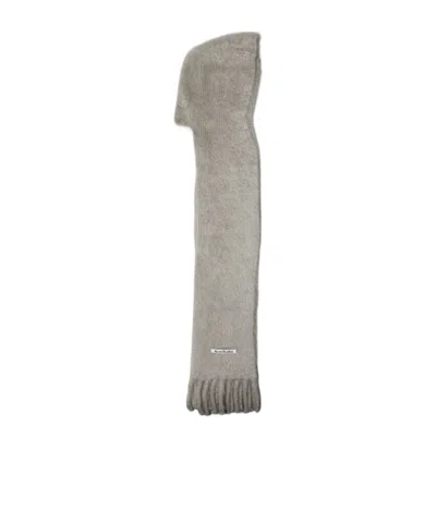 Acne Studios Hooded Scarf In Gray