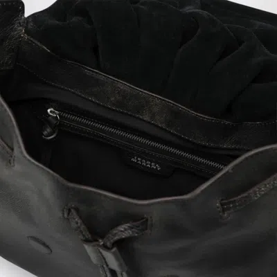 Isabel Marant Bolton Embellished Tasseled Textured-leather Shoulder Bag In Black