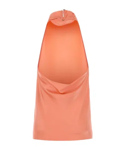 Stella Mccartney Sleeveless Halterneck Top In Orange