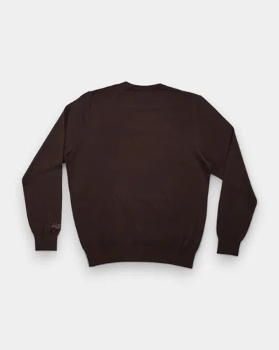 Mc2 Saint Barth Crew-neck Long-sleeve Sweater In Brown