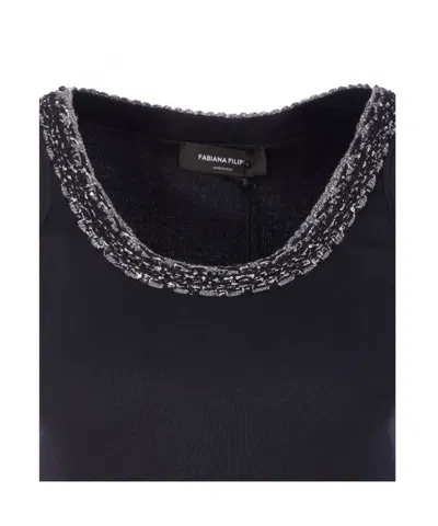 Fabiana Filippi Crew Neck Vest In Multi