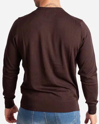 Mc2 Saint Barth Crew-neck Long-sleeve Sweater In Brown