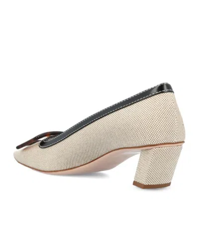 Roger Vivier Belle Vivier 45 Canvas Pumps In Neutral