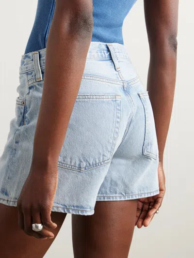 Agolde Denim Shorts With Belt Loops In Blue