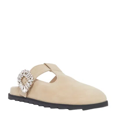 Roger Vivier Slidy Viv Mules In Suede In Multi