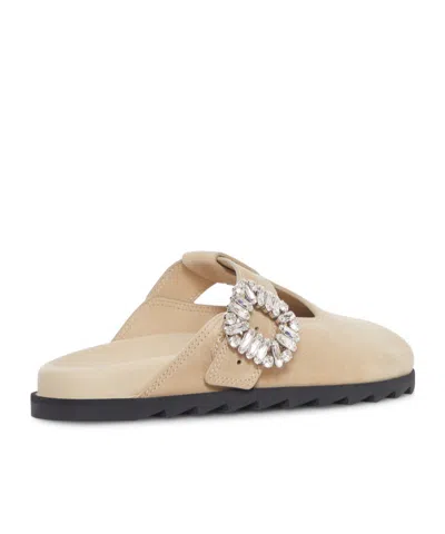 Roger Vivier Slidy Viv Mules In Suede In Multi