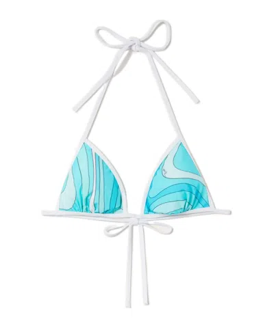 Pucci Triangle Bikini Top In Multi