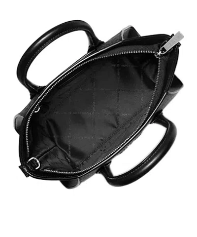 Michael Kors Avril Small Signature Logo Satchel In Black