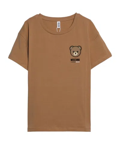 Moschino Short-sleeved T-shirt In Brown