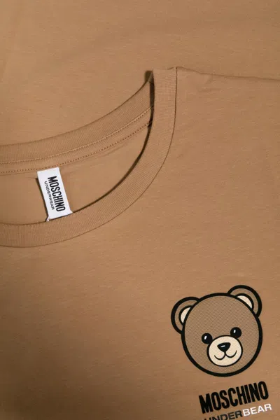Moschino Short-sleeved T-shirt In Brown