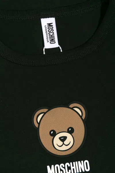 Moschino Bear-motif Tank Top In Black
