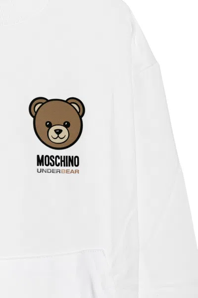 Moschino Crew Neck Sweatshirt In White