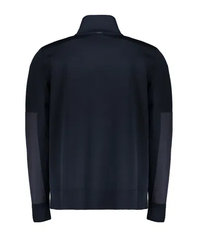 Herno Stand-up Collar Zip-up Cardigan In Black