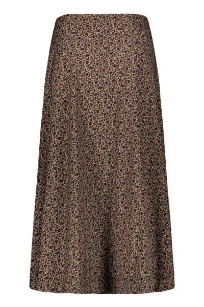 Herno Printed Midi Skirt In Multi