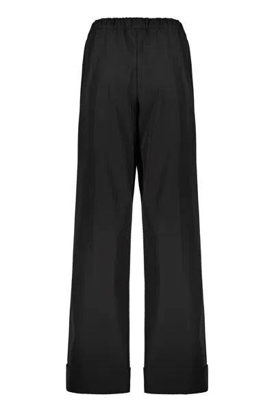 Herno Flared Casual Pants In Black