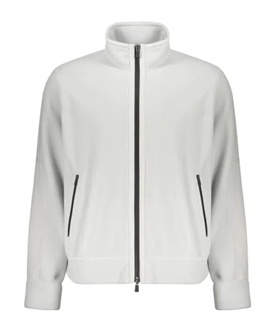 Herno Long-sleeved Stand-up Collar Sweatshirt In White