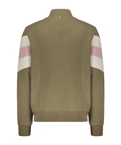 Herno Stand-up Collar Zip-up Cardigan In Green