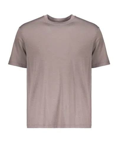 Herno Short-sleeve Round-neck T-shirt In Purple