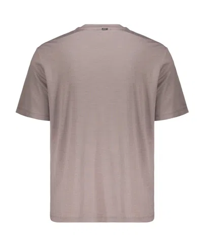 Herno Short-sleeve Round-neck T-shirt In Purple