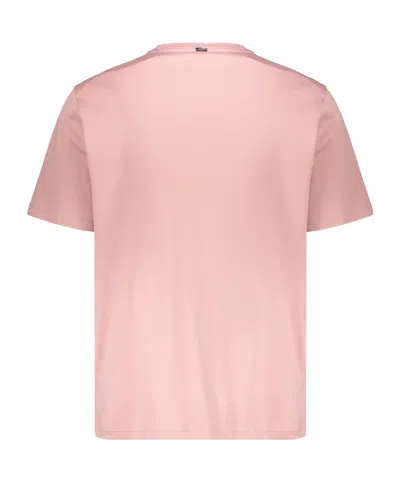 Herno Logo-printed Crewneck T-shirt In Pink