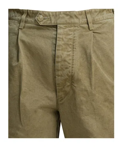 Auralee Casual Pants With Belt Loops In Green