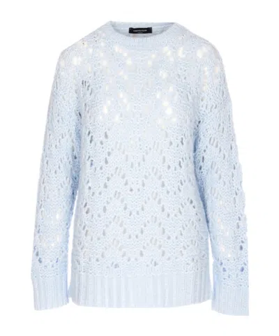 Fabiana Filippi Openwork Sweater Sweaters And Cardigans Light Blue