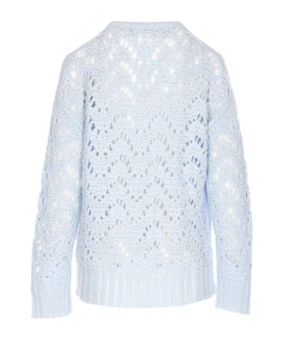 Fabiana Filippi Openwork Sweater Sweaters And Cardigans Light Blue