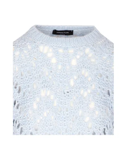 Fabiana Filippi Openwork Sweater Sweaters And Cardigans Light Blue