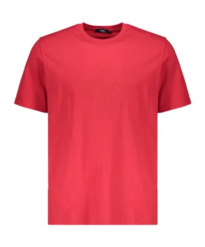Herno Logo-motif Short-sleeve T-shirt In Red