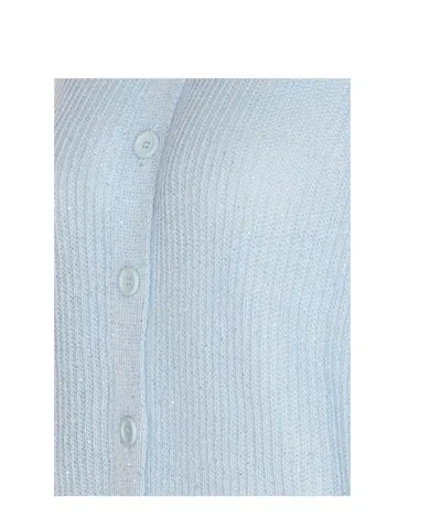 Fabiana Filippi Long-sleeved Cardigan In Blue