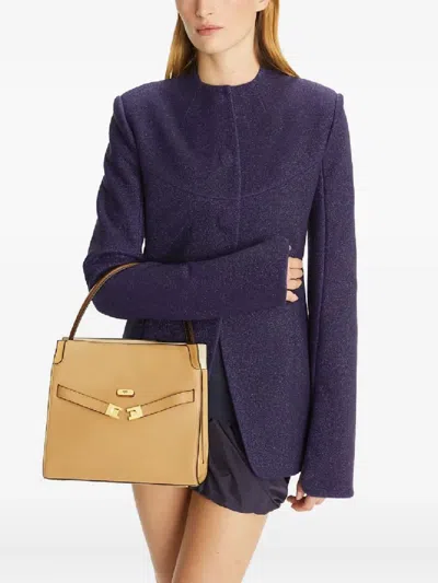 Tory Burch Small Lee Radziwill Tote Bag In Brown