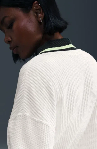 Nike Prep Waffle Stitch Cardigan In Brown