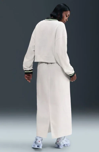 Nike Prep Waffle Stitch Cardigan In Brown