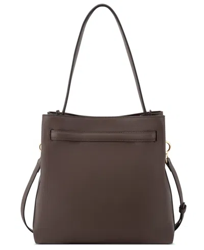 Nine West Harlee Crossbody Bucket Hobo In Brown