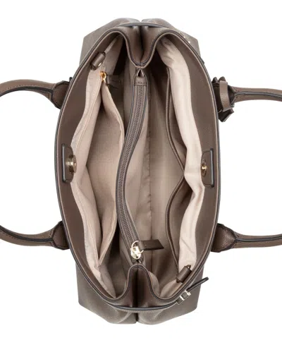 Nine West Aira Large Satchel Bag In Brown