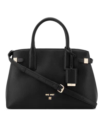 Nine West Aira Large Satchel Bag In Black