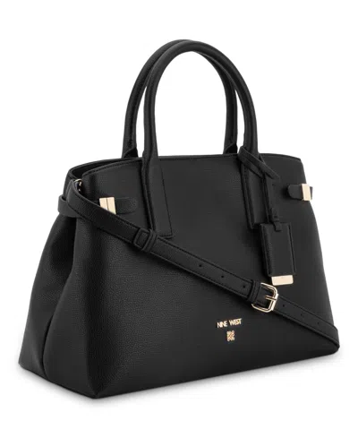 Nine West Aira Large Satchel Bag In Black