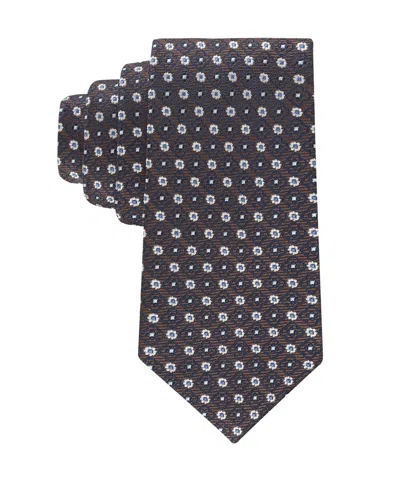 Tommy Hilfiger Men's Hugo Floral Medallion Pattern Classic Tie In Black