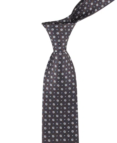Tommy Hilfiger Men's Hugo Floral Medallion Pattern Classic Tie In Black