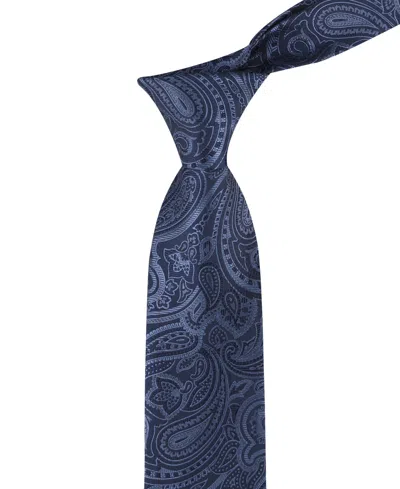 Tommy Hilfiger Men's Grant Micro Geometric Pattern Classic Tie In Blue