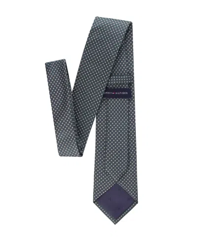 Tommy Hilfiger Men's Grant Micro Geometric Pattern Classic Tie In Green
