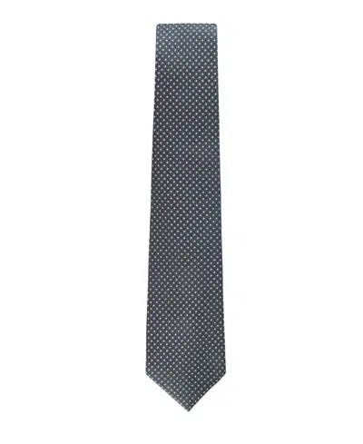 Tommy Hilfiger Men's Grant Micro Geometric Pattern Classic Tie In Green