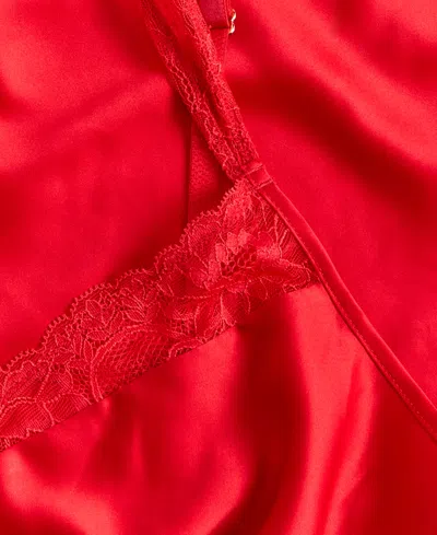 Inc International Concepts Women's Printed Lace Trim Satin Gown, Created For Macy's