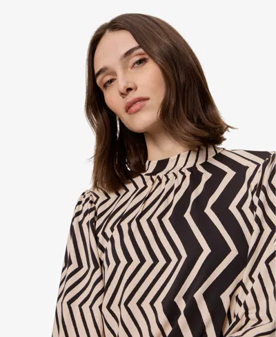 Sanctuary Women's Mock Neck Blouse In Gray