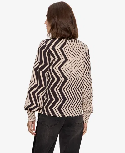 Sanctuary Women's Mock Neck Blouse In Gray