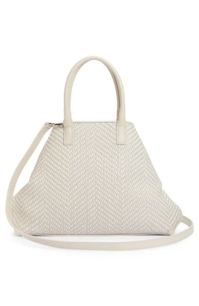 Akris Small Ai Woven Leather Tote In Neutral