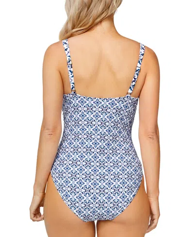 Island Escape Women's Sunset Underwire One-piece Swimsuit, Exclusively At Macy's In Blue