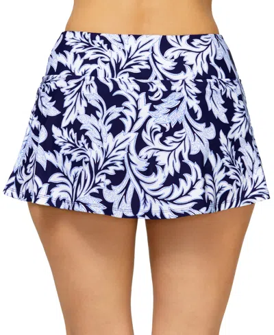 Island Escape Women's Printed Skirtini Bottoms, Exclusively At Macy's In Blue