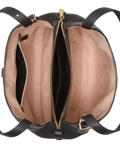 Kate Spade Deco Large Pebbled Leather Shoulder Bag In Black