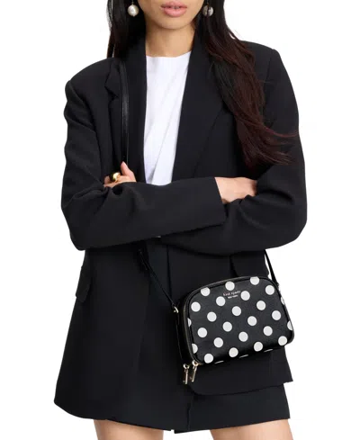 Kate Spade Devin Saffiano Leather Double Zip Dome Crossbody Bag In Multi